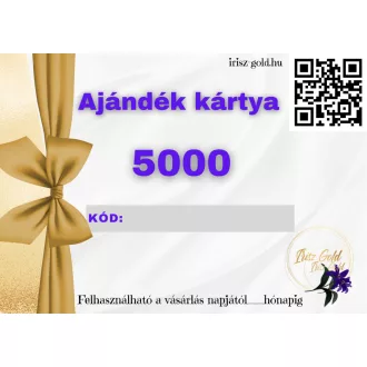5 000 Ft ajándék utalvány nyomtatott formátumban 