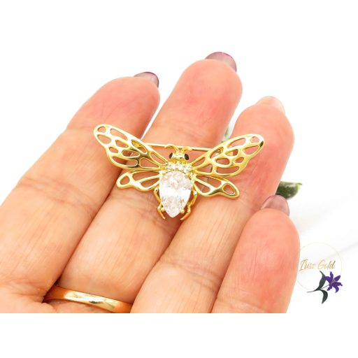 Xuping Cseri gold  bross bogárka alakú nagy cirkóna kővel-14K
