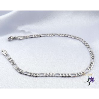 Elza antiallergén figaró szemes bokalánc-karlánc-rodium 