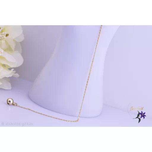 Liza goldfilled vékony elegáns csigaszemes bokalánc-14K 