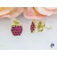 Aple pink köves fülbevaló-14K