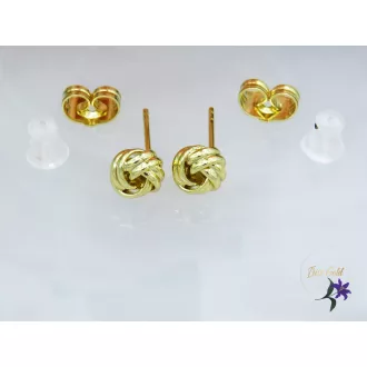 Laura kis fonott gömb fülbevaló-14K