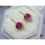 Delila pink kerek kristályköves fülbevaló-18K 