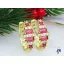 Bella XP pink köves karika fülbevaló -14K 