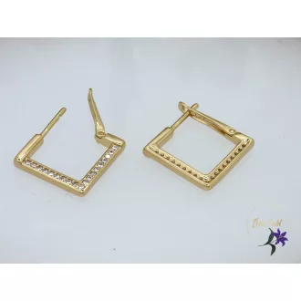 Rüja antiallergén dizájn fülbevaló-18K