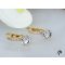 Alett antiallergén Swarovski köves fülbevaló-18K