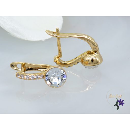Alett antiallergén Swarovski köves fülbevaló-18K