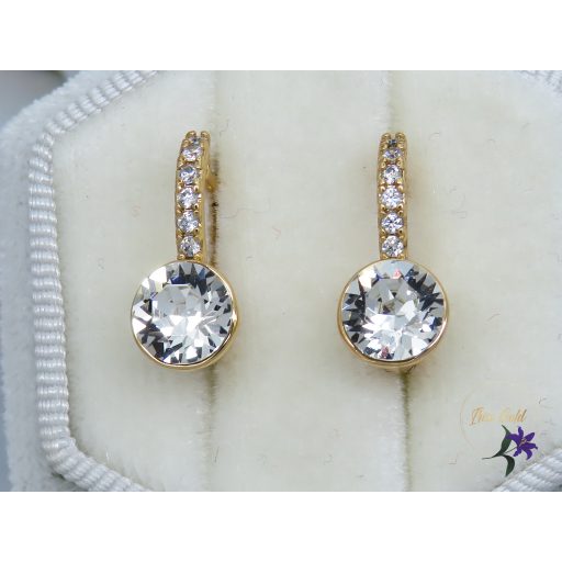 Alett antiallergén Swarovski köves fülbevaló-18K