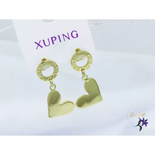 Norka gold filled szivecskés  fülbevaló-14K