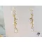 Dina gold filled hosszú csüngős fehér köves fülbevaló-18k 
