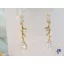 Dina gold filled hosszú csüngős fehér köves fülbevaló-18k 