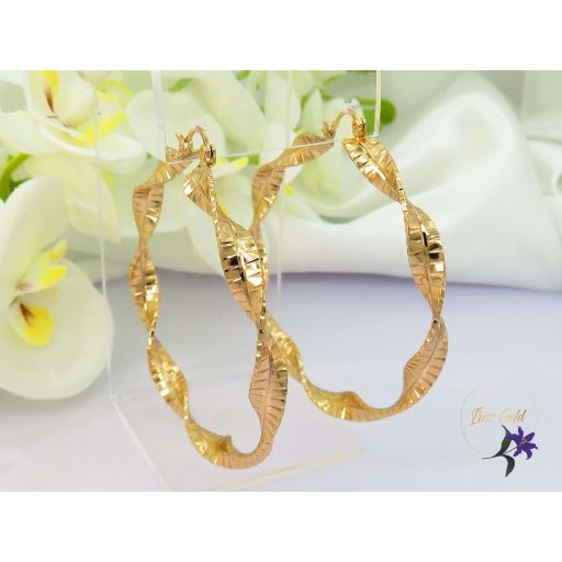 Amália nagy csavart karika fülbevaló-18K 