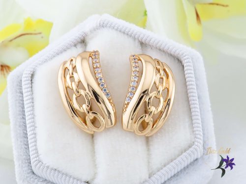 Léni goldfilled divatos fölbevaló-18K 