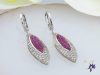 Xuping antiallergén Swarovski lila köves csüngős fülbevaló-ródium 