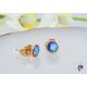 Alexia antiallergén Swarovski szinváltós kék köves fülbevaló -18K 
