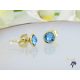 Alexia antiallergén Swarovski kék köves fülbevaló -14K 