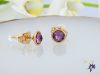 Alexia antiallergén Swarovski lil köves fülbevaló -18K 