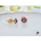 Alexia antiallergén Swarovski lil köves fülbevaló -18K 