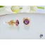 Alexia antiallergén Swarovski lil köves fülbevaló -18K 