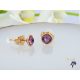 Alexia antiallergén Swarovski lil köves fülbevaló -18K 