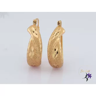 Eniz antiallergén ovális metszett fülbevaló-18K 