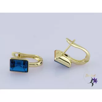 Gilda goldfilled kék kristályköves fülbevaló-14K
