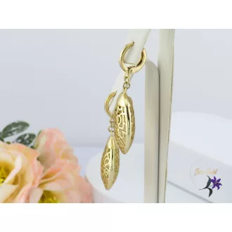   Anriett goldfilled csipkemintázatú csüngős fülbevaló-14K 