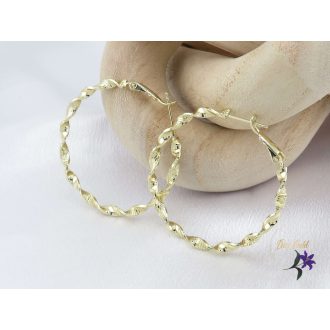 lidia -40mm antiallergén csavart karika fülbevaló-40-14K 