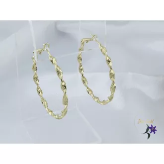 lidia -40mm antiallergén csavart karika fülbevaló-40-14K 