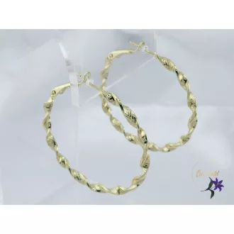 lidia -40mm antiallergén csavart karika fülbevaló-40-14K 