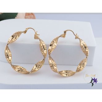   Amália -40mm antiallergén csavart karika fülbevaló 4cm -18K 