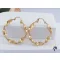 Amália -40mm antiallergén csavart karika fülbevaló 4cm -18K 