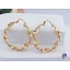 Amália -40mm antiallergén csavart karika fülbevaló 4cm -18K 