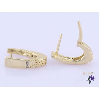 Bogáta fényes kis mutivumokkal diszitett fülbevaló-14K 