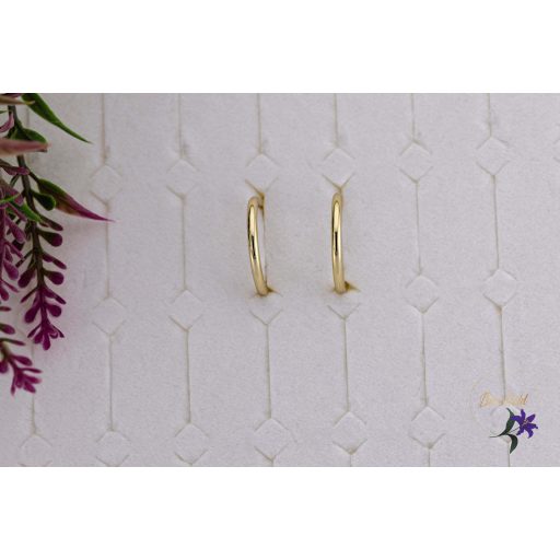 Perla antiallergén klasszikus karika fülbevaló-14K 