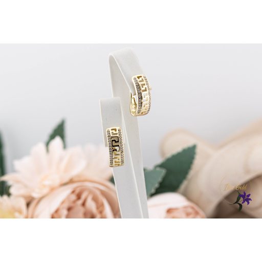 Szimmi antiallergén görögmintás fülbevaló-14K 