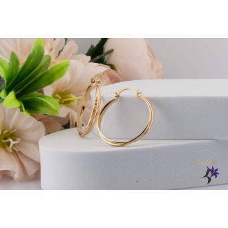 Aliz antiallergén dupla 30-karika fülbevaló-18K 