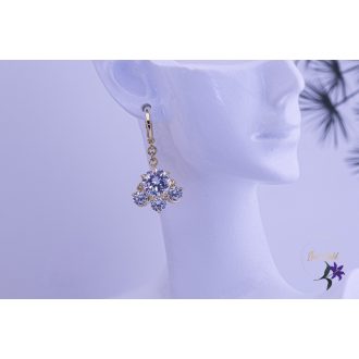   Nóri antiallergén elegáns csüngős fehérköves fübevaló-14K 