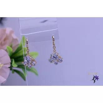   Nóri antiallergén elegáns csüngős fehérköves fübevaló-14K 
