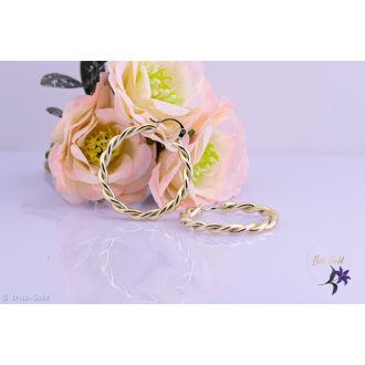 Dajna antiallergén csavart karika fülbevaló-14K