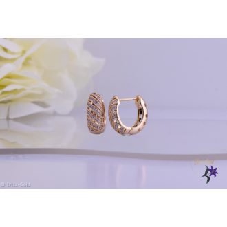 Elena antiallergén elegáns apróköves fülbevaló-18K 