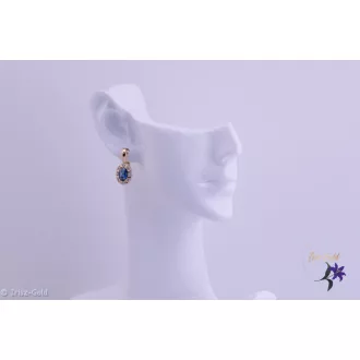Gilda antiallergén kék köves fülbevaló-18K 