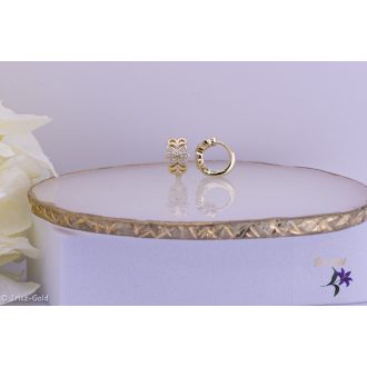 Gitka antiallergén kislány köves karaika fülbevaló-14K 