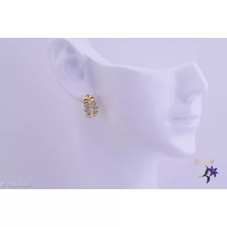 Gitka antiallergén kislány köves karaika fülbevaló-14K 