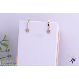 Héli goldfilled kisvirágos csüngős fülbevaló-18K 