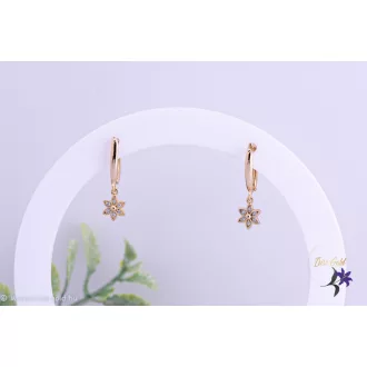 Héli goldfilled kisvirágos csüngős fülbevaló-18K 