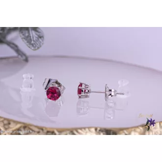 Viki goldfilled 0,5 mm piros szegfű fülbevaló-rodium 