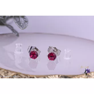 Viki goldfilled 0,5 mm piros szegfű fülbevaló-rodium 