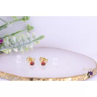Vica goldfilled 0,4 mm piros szegfű fülbevaló-14K