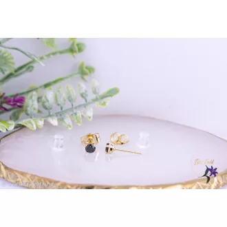 Vica goldfilled 0,4 mm fekete szegfű fülbevaló-14K